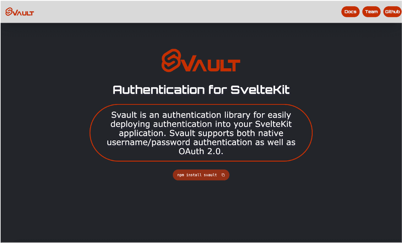 Svault screenshot